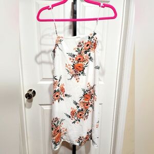 Trixxi Tropical Floral Slip Mini Dress Women's Size Small